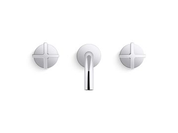 One Wall-mount sink faucet, cross handles by Kallista - view 2