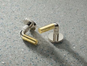 One Sink faucet, tall spout, P.E. Guerin decorative handles by Kallista - view 2