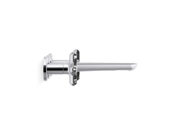 002 Wall Mount Widespread Sink Faucet, Zebra Jasper Cross Handles by Kallista - view 3