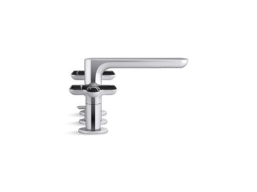 002 Widespread Sink Faucet, Low Spout, Zebra Jasper Cross Handles by Kallista - view 3