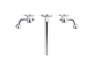 Vice Wall Mount Widespread Sink Faucet, Crank Handles by Kallista - view 4
