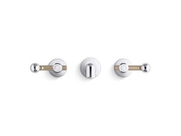 Vice Wall Mount Widespread Sink Faucet, Crank Handles by Kallista - view 2