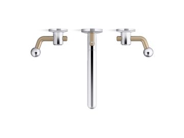 Vice Wall Mount Widespread Sink Faucet, Crank Handles by Kallista - view 4