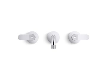 Aileron Wall Mount Widespread Sink Faucet, Elongated Spout by Kallista - view 2