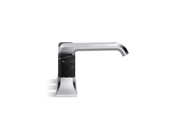 Bezel Widespread Sink Faucet, Nero Marquina Handles by Kallista - view 3
