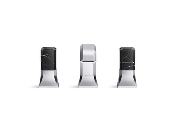 Bezel Widespread Sink Faucet, Nero Marquina Handles by Kallista - view 2