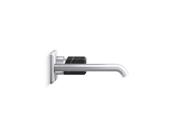 Bezel Wall Mount Single Control Sink Faucet, Nero Marquina Handle by Kallista - view 3