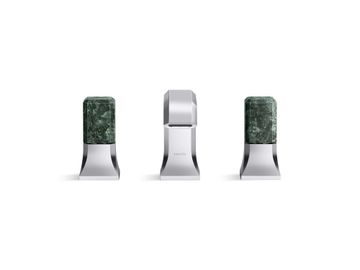 Bezel Widespread Sink Faucet, Guatemala Stone Handles by Kallista - view 2