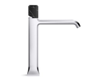 Bezel Single Control Sink Faucet, Tall Spout, Nero Marquina Handle by Kallista - view 3