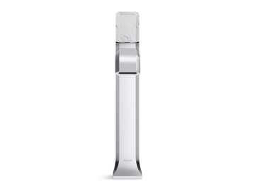 Bezel Single Control Sink Faucet, Tall Spout, White Carrara Handle by Kallista - view 2