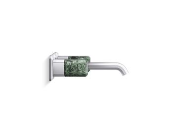 Bezel Wall Mount Widespread Sink Faucet, Guatemala Stone Handles by Kallista - view 3