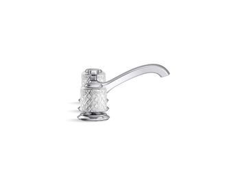 Script Decorative Sink faucet, low spout, clear Saint-Louis crystal knob handles by Kallista - view 3