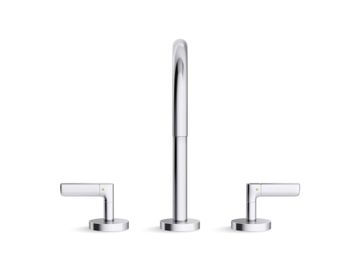 One Nazaré Sink faucet, gooseneck spout, lever handles by Kallista - view 2