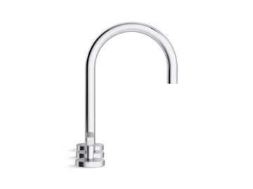 One Nazaré Sink faucet, gooseneck spout, lever handles by Kallista - view 3