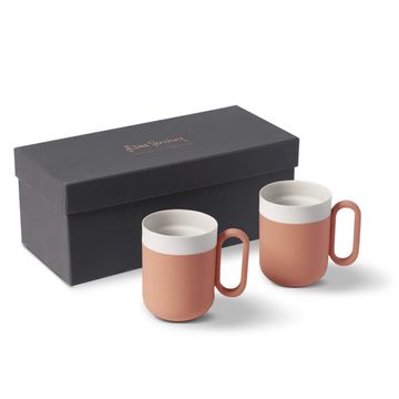 Capsule Small Mug Set Of 2 Coral & Ivory by Esma Dereboy - view 2