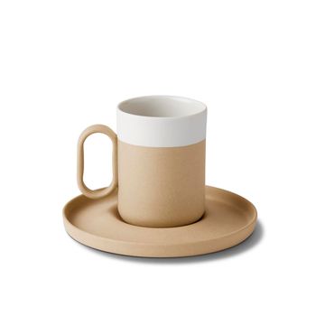Capsule Espresso Cup With Saucer Straw - Straw & Ivory by Esma Dereboy - view 2
