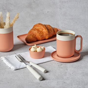 Capsule Small Mug Set Of 2 Coral & Ivory by Esma Dereboy - view 5