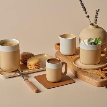 Capsule Espresso Cup With Saucer Set Of 2 Straw - Straw & Ivory by Esma Dereboy - view 5