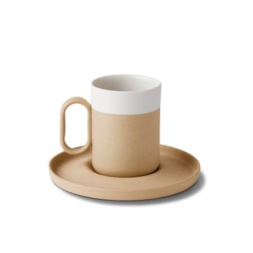 Capsule Espresso Cup With Saucer Straw - Straw & Ivory by Esma Dereboy - view 3