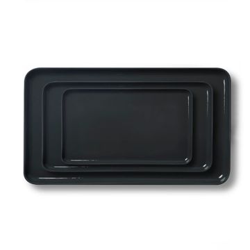Rectangle Plate Set Black by Esma Dereboy - view 3