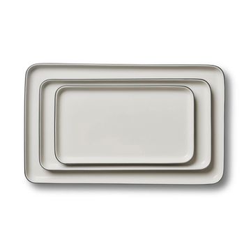 Rectangle Plate Set Black & Ivory by Esma Dereboy - view 3