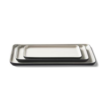 Rectangle Plate Set Black & Ivory by Esma Dereboy - view 5