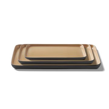 Rectangle Plate Set Black & Straw by Esma Dereboy - view 5