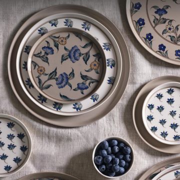 Flora Round Starter Plate Set of 4 Ivory by Esma Dereboy - view 5