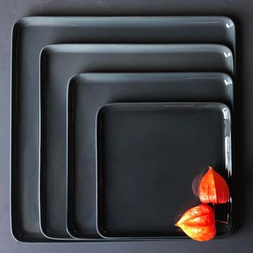 Square Plate Set Black by Esma Dereboy - view 7
