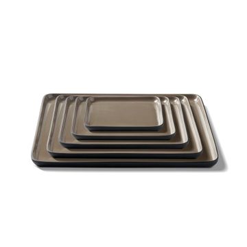 Square Plate Set Black & Rock by Esma Dereboy - view 5