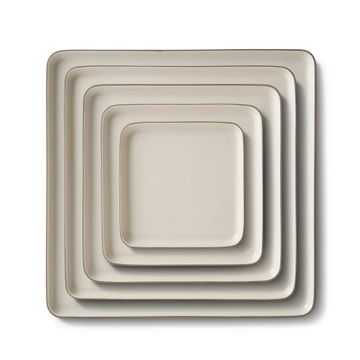 Square Plate Set Rock & Ivory by Esma Dereboy - view 3