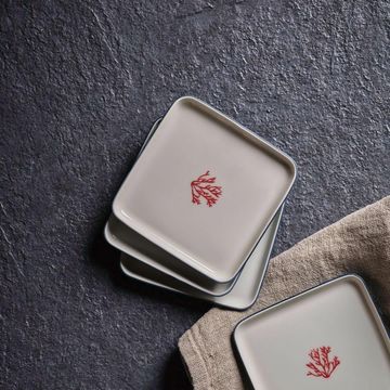 Square Bread Plate Red Coral by Esma Dereboy - view 7