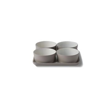 Square Small Serving Set Rock & Ivory - Rock & Ivory by Esma Dereboy - view 3