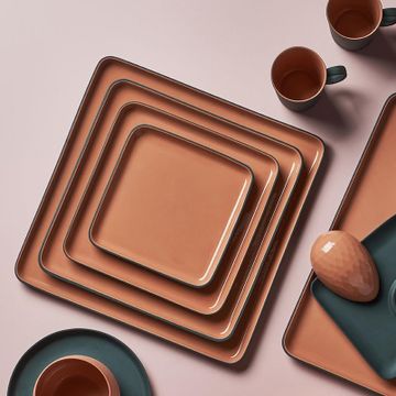 Square Serving Plate Double Colour by Esma Dereboy - view 7