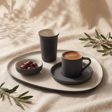 Nest Espresso Cup with Saucer Black - Black & Ivory 90 ml by Esma Dereboy - view 5
