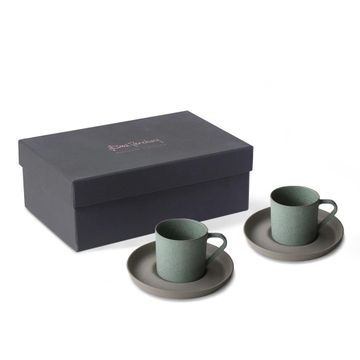 Nest Glitter Espresso Cup with Saucer Set of 2 Rock - Glittery Nile by Esma Dereboy - view 3