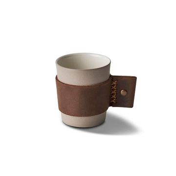 Touch Of Leather Espresso Cup Rock & Ivory by Esma Dereboy - view 3