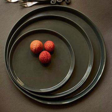 Round Starter Plate Single Colour BLACK by Esma Dereboy - view 9