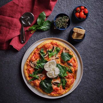 Round Pizza Plate Red Coral by Esma Dereboy - view 5