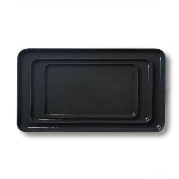 Rectangle Plate Set Black by Esma Dereboy - view 2