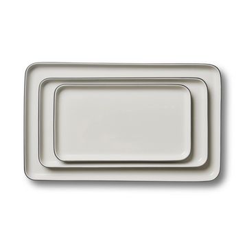 Rectangle Plate Set Black & Ivory by Esma Dereboy - view 2