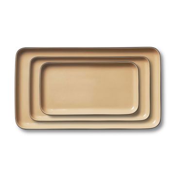 Rectangle Plate Set Black & Straw by Esma Dereboy - view 2