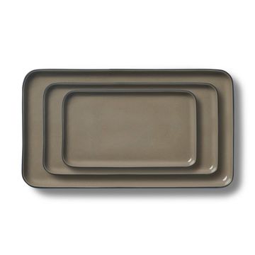 Rectangle Plate Set Black & Rock by Esma Dereboy - view 2