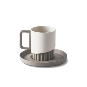 Corinth Espresso Cup With Saucer Rock - Rock & Ivory by Esma Dereboy - view 2