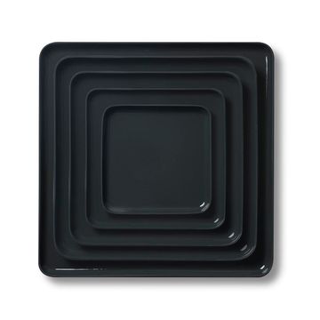 Square Plate Set Black by Esma Dereboy - view 2