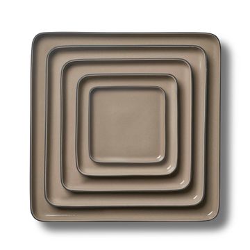 Square Plate Set Black & Rock by Esma Dereboy - view 2