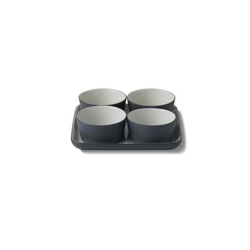 Square Small Serving Set Black & Ivory - Black & Ivory by Esma Dereboy - view 2