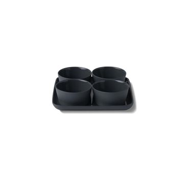 Square Small Serving Set Black - Black by Esma Dereboy - view 2