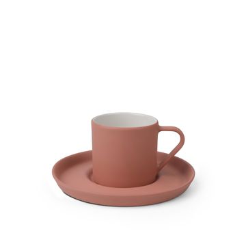 Nest Espresso Cup with Saucer Coral - Coral & Ivory 90 ml by Esma Dereboy - view 2