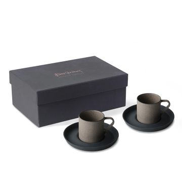 Nest Glitter Espresso Cup with Saucer Set of 2 Black - Glittery Rock by Esma Dereboy - view 2